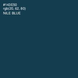 #143E50 - Nile Blue Color Image